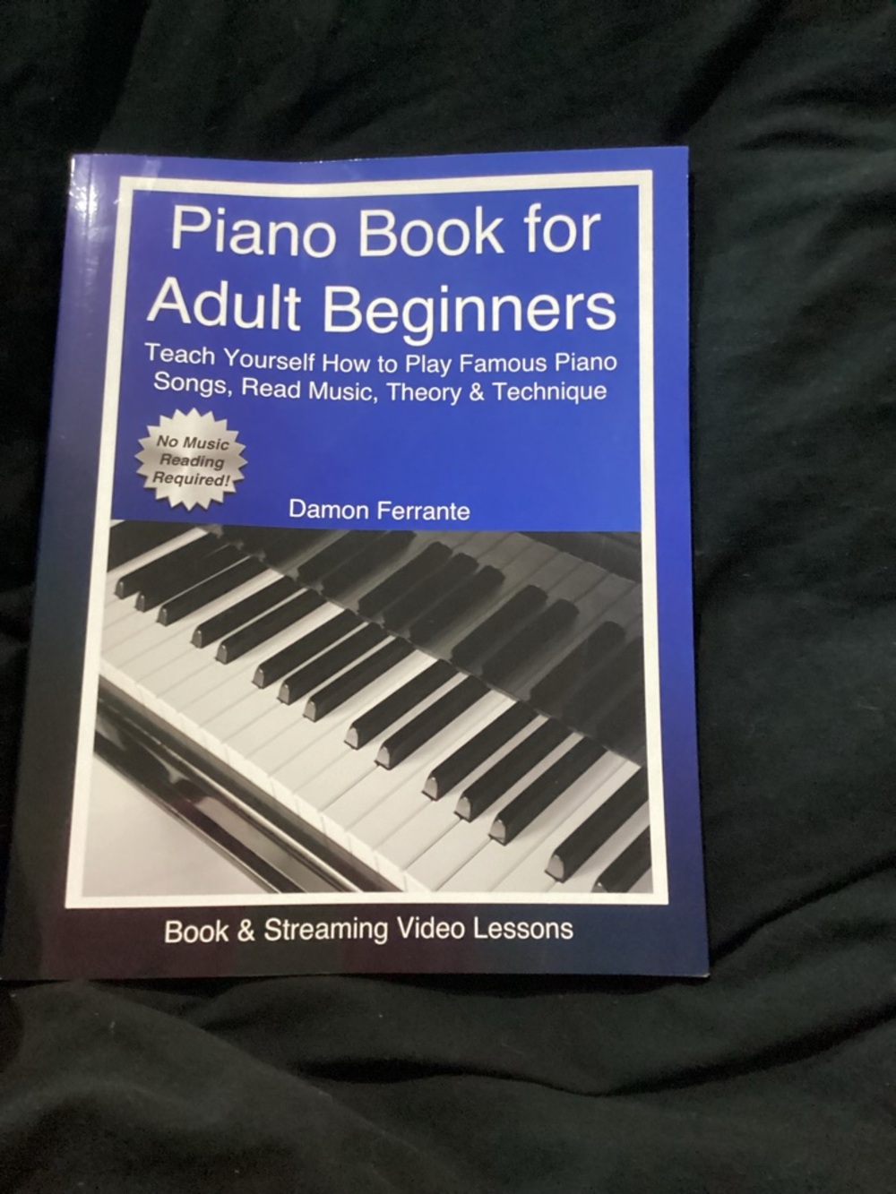 Piano Book for Adult Beginners by Damon Ferrante – Like New